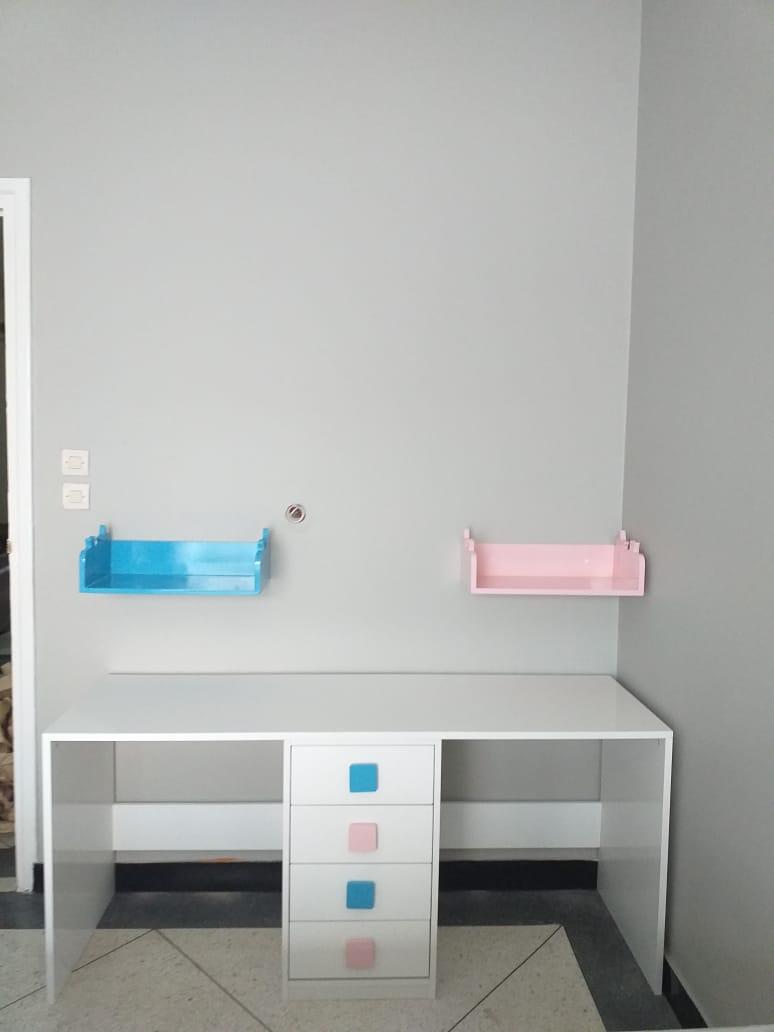 Bureau double avec 4 tiroirs