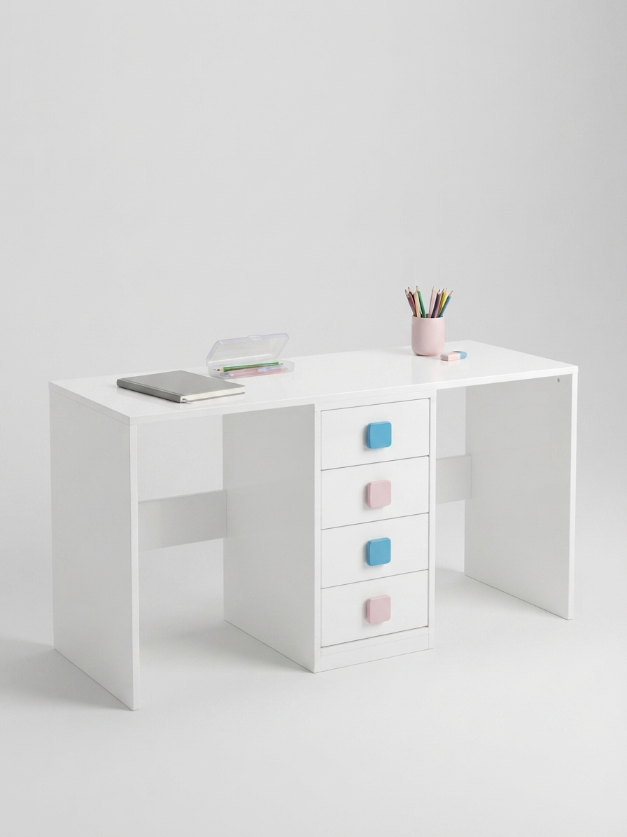 Bureau double avec 4 tiroirs