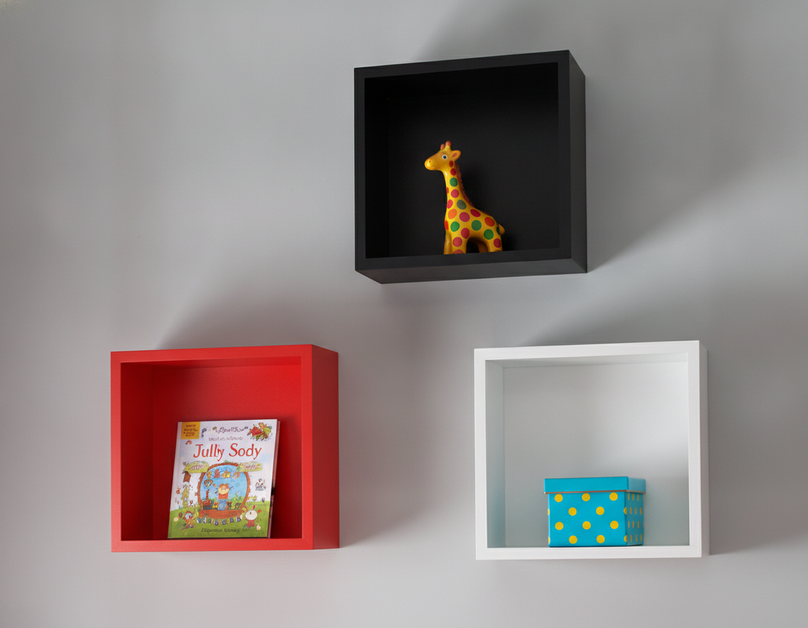 Box étagère Cubes tricolore